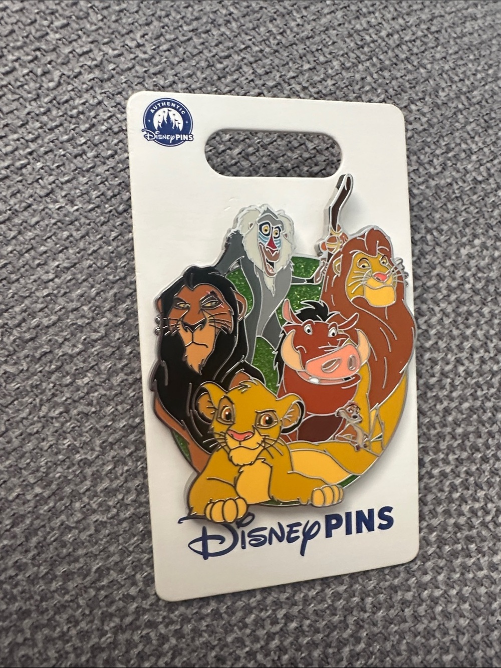 Disney The Lion King Character Pin - Yellow, Brown, Black, Green, Red BNWT